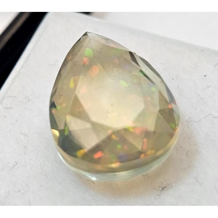 Certified Natural Multicolor Fire Opal Pear Cut 8+ Ct Beautiful Loose Gemstone