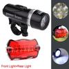 Светодиодный комплект переднего и заднего фонаря для велосипеда, фара и задний фонарь для горного велосипеда, ночная езда, предупреждение о безопасности, головной и задний фонарь, велосипедные аксессуары