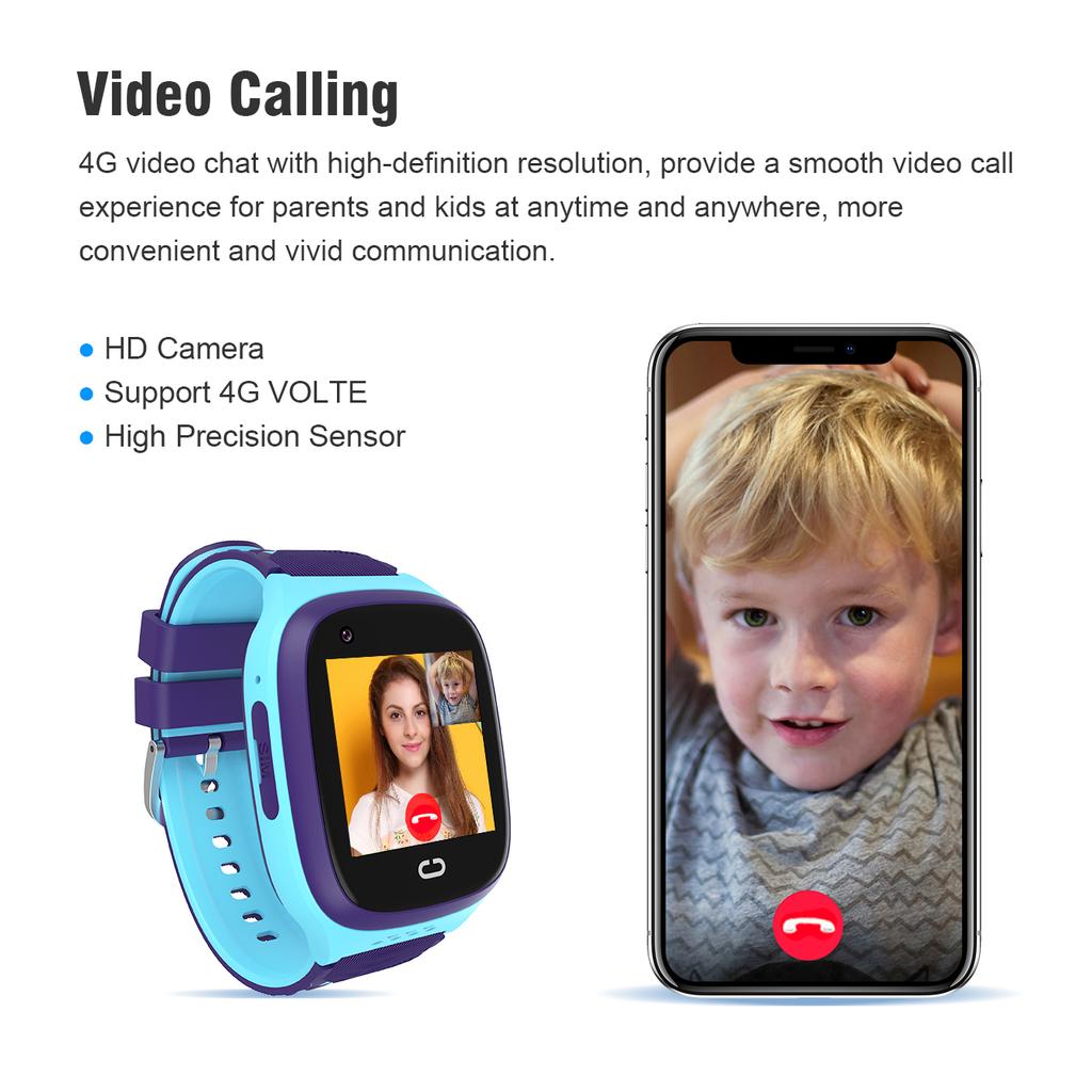 4g Kids Smart Watch Gps Wifi Video Call With Face-lock Sos Tracker Location Ip67 Waterproof Children's Smart Watch Camer