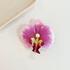 Women Korean Cloth Floral Pearl Hair Clip Sweet Phalaenopsis Flower Hairpin Female Headdress