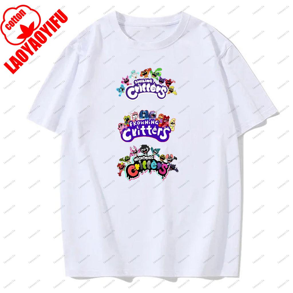 Smiling Critters T-shirts Breathable Camisetas Harajuku Tops Men T Shirt Casual for Daily Wear and Casual Outings