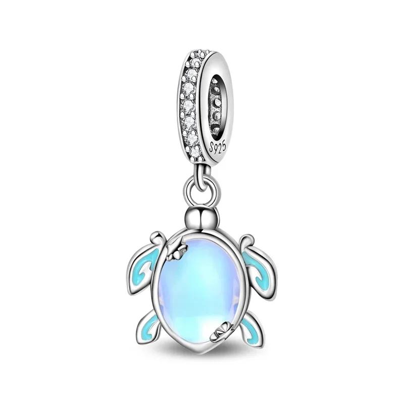 Медные Океанские Шармы Морская Звезда Кит Краб Морской Конёк Бусины Подвеска Подходят для Оригинального Браслета Ожерелья Ювелирные Изделия Новогодний Подарок