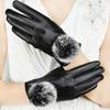 Touchscreen Leather Winter Gloves - Fleece-Lined, Windproof, Waterproof, Warm for Cold Weather and Motorcycle Riding