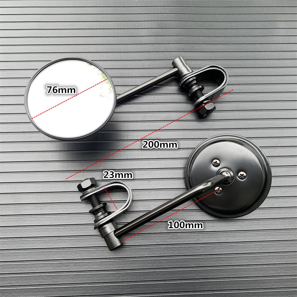 22-25 мм руль мотоцикла, зеркала заднего вида, круглые выпуклые клипсы в стиле ретро для Harley Honda Chopper Cruiser Cafe