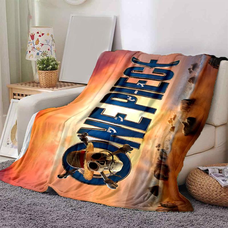 1pc One Piece Adventure Soft Throw Blanket Flannel All Season Light Weight Living Room/Bedroom Warm Blanket. M7270131
