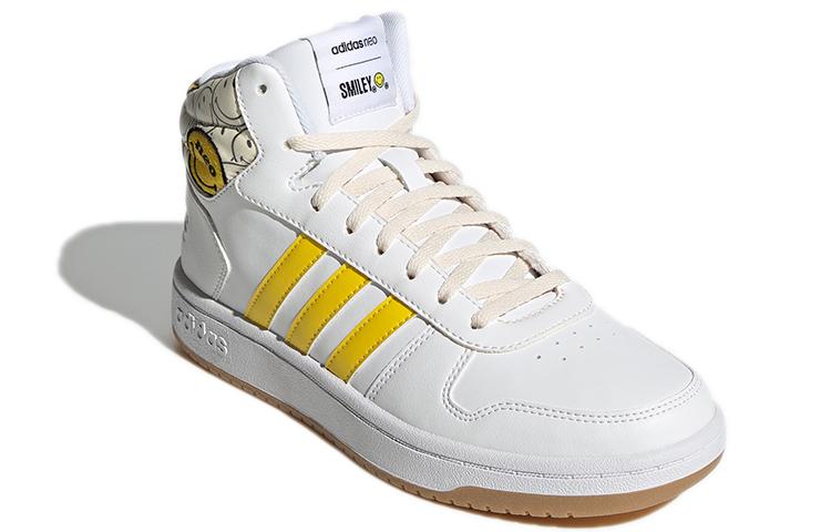 adidas Кроссовки Hoops 2.0 Mid 'White Solar Yellow' Женские GY7617