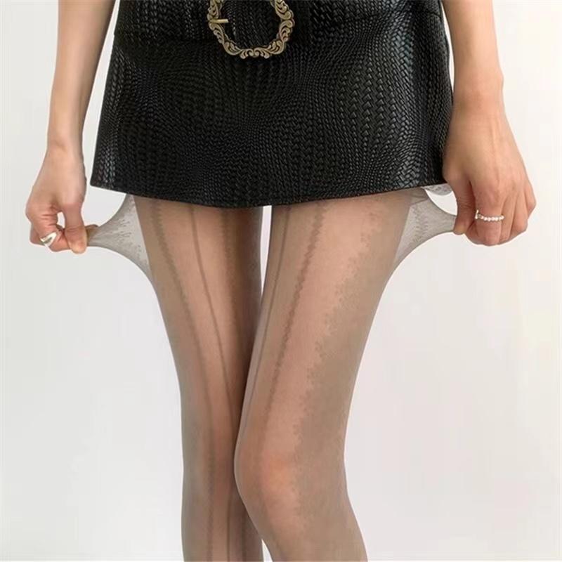 Sexy Black White Lolita Hollowed Lace Mesh Stockings Women Bottomed Pantyhose Japanese Goth Thin Stocking Hot Classic Tights