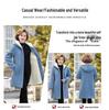 Women's Lamb Wool Winter Coat: Stylish, Warm Hooded Jacket for Middle-aged & Elderly