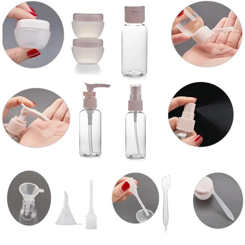 Perfume Bottle Set Refillable Spray Lotion Shampoo Shower Tube Bottling Refill Cosmetic Travel Liquid Container Portable Tool