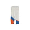 Li Ning Sports Fashion Series Logo Pattern Splicing Design Tapered Knit Pants Autumn Men Bottoms White AKXR421-3