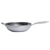 Wok Triceratops из нержавеющей стали 304, антипригарный, 36 см, с плоским дном