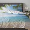 Turquoise Palm Tree Bedding Three-Piece Quilt Cover