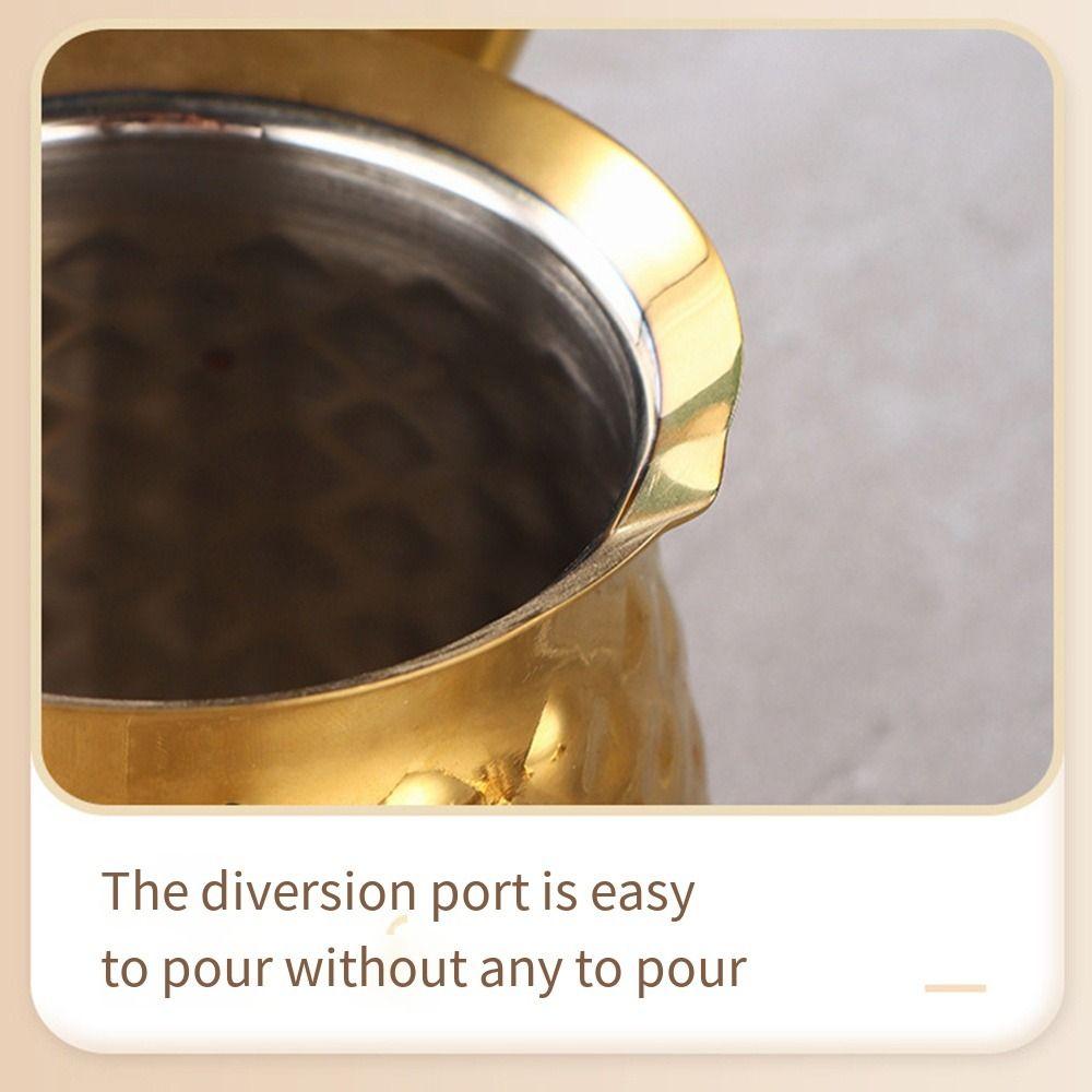 Универсальная кофейная турка ручной работы, устойчивая ручка, подогреватель молока с крышкой, нержавеющая сталь, ковш для плавления, кухня