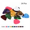 uxcell Guitar Picks, Guitar Accessories for Acoustic, Electric, and Bass Guitars, 0.46mm Thick, Multicolor, 24 Count