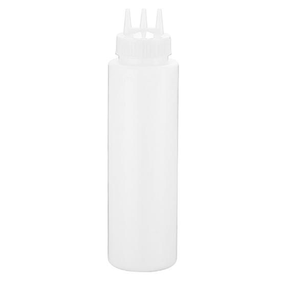 Refillable Squeeze Bottle Food Grade 3 Hole Large Capacity Condiment Bottles for Kitchen