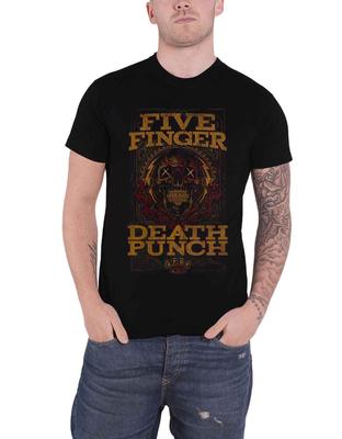 Футболка Five Finger Death Punch Wanted Логотип группы новая Официальная Мужская Черная Унисекс Футболка