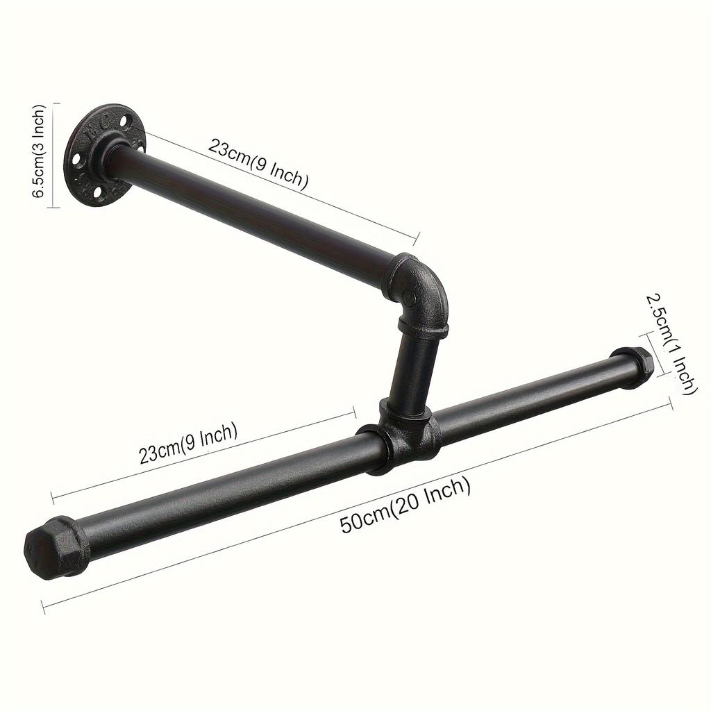 2pcs Floating Wall Hanger, Wardrobe Clothes Display Rack, Garment Stand Frame, Bedroom Decoration, Bathroom Accessories, Kitchen Accessories