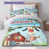 Pippi Book Pattern Bedding Home Decoration Birthday Gift ( 1 duvet cover + 2 pillowcase, without core),fan merchandise.