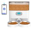 Автоматическая кормушка HoneyGuaridan для нескольких питомцев, большая 6 л, с таймером, автоматическая кормушка для домашних животных для маленьких и средних питомцев, включает 2 миски из нержавеющей стали, фиксированное время и 6