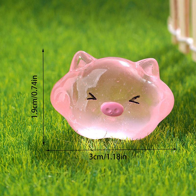 1 шт. Мини светящиеся милые животные микро украшения миниатюрные животные горшечные украшения домашние микро ландшафтные аксессуары