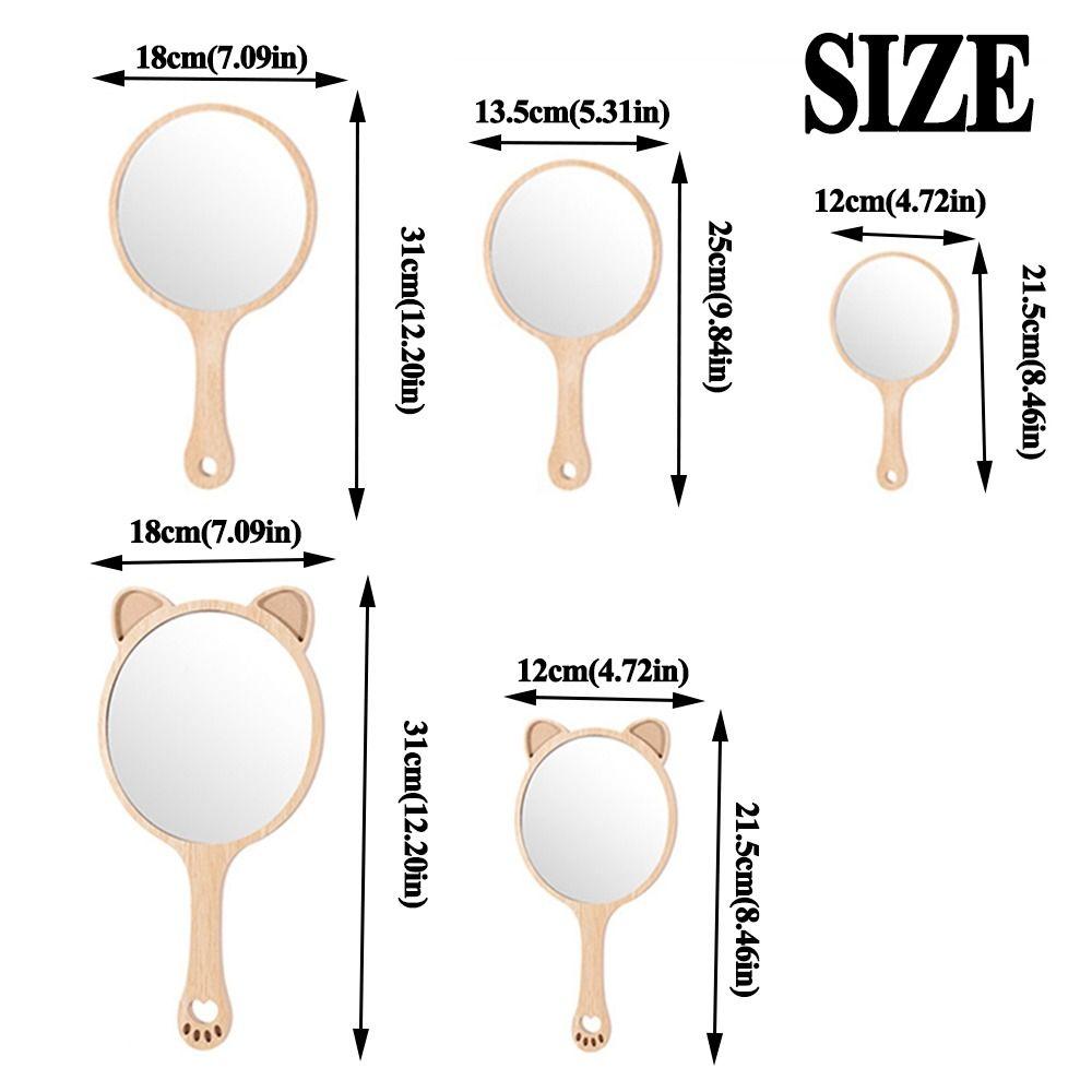 Portable Makeup Mirror with Handle Creative Cosmetic Mirror Gift Handheld Mirror  Makeup Use
