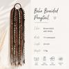 Beaded Accents Braided Ponytail Extension Hand Woven Boho Braid Dreadlock Hairpiece  Daily Styling