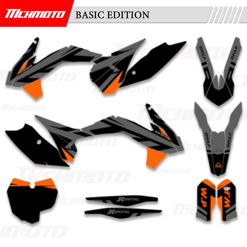 MCHMFG Для KTM SX SXF XC XCF 2013 2014 2015 EXC XCW 2014 2015 2016 Графика Наклейки Комплекты Номер Имя Фон