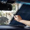 Выдвижная автомобильная солнцезащитная шторка на присосках, чехол на окно автомобиля для лета, блокирует УФ и тепло, складной автомобильный термощит для автомобилей, внедорожников