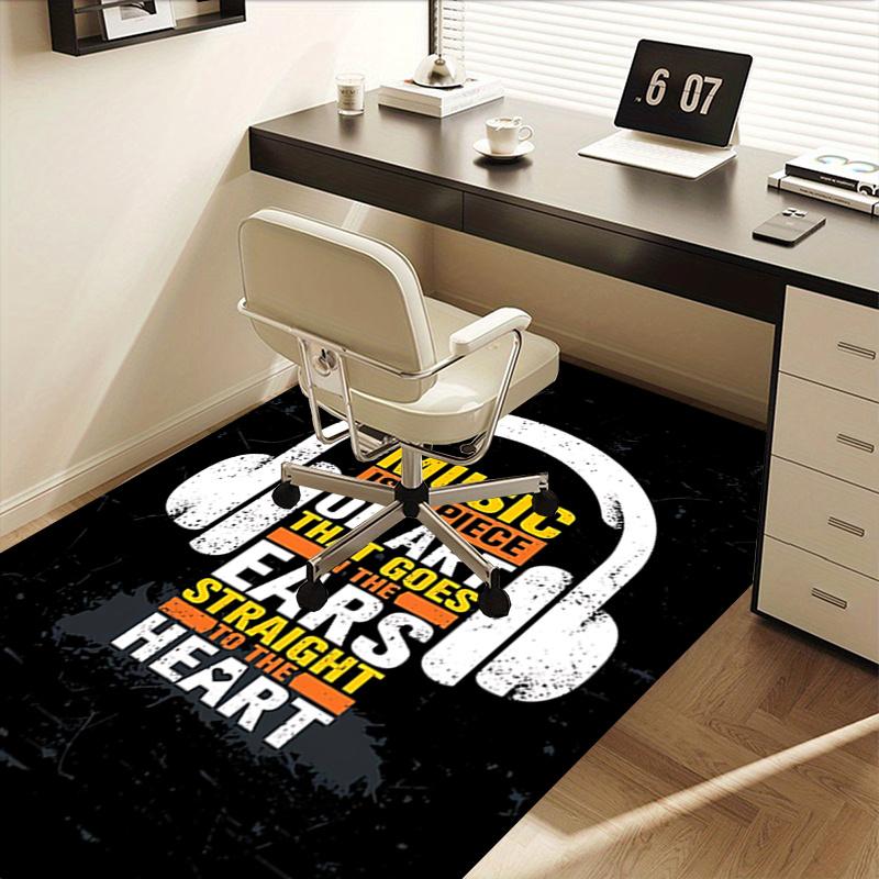 Music is a Piece of Art That Goes in the Ears Straight to the Heart Chair Mat Office Carpet Gift for Office Bedroom Living Room Various Rooms