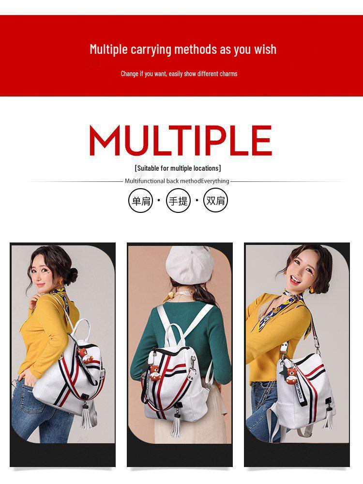 Весенне-летняя женская повседневная сумка-рюкзак европейско-американского стиля с лентой двойного назначения