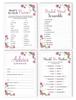 Inkdotpot Floral Bridal Shower Games Set Of 4(50 Sheets Each) W   Miss To Mrs Gold Banner Fun Bachelorette Party Games Set