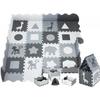 Tapis Puzzle Bébé MOBY SYSTEM 150x150 Cm Mousse EVA Gris