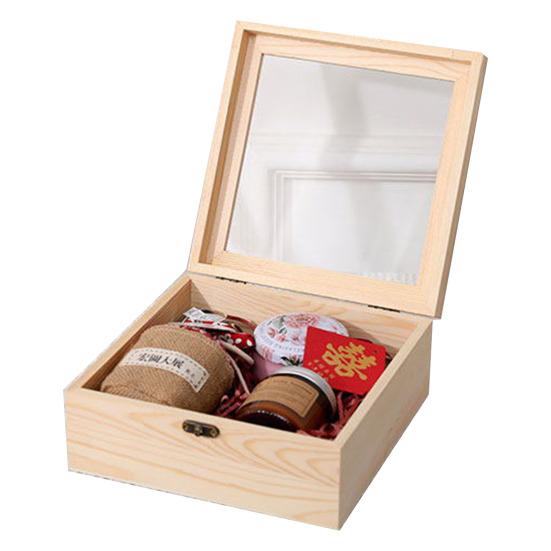 Lockable Decorative Wooden Storage Box Craft Souvenir DIY Organizer Removable Tray Dividers Gift Storage Container