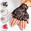 1 Pair Wedding Summer Lace Gloves Women Sun Protection Fingerless Gloves Bride Breathable