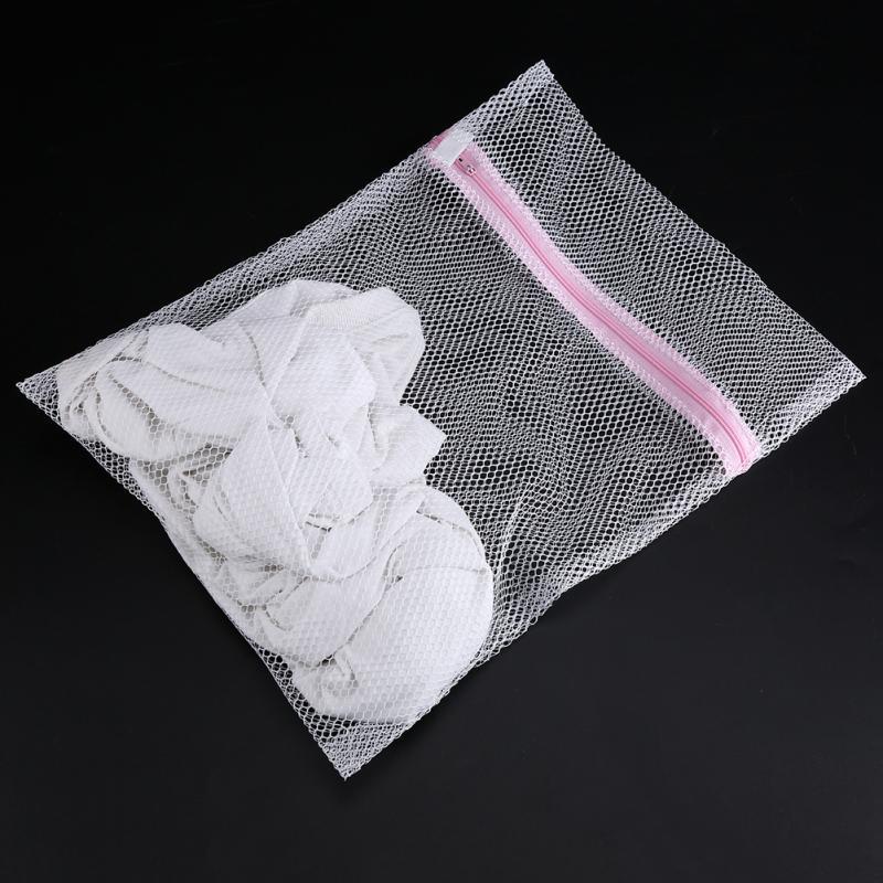 Zipped Mesh Clothes Socks Bra Underwear Lingerie Washing Bag Laundry Machine