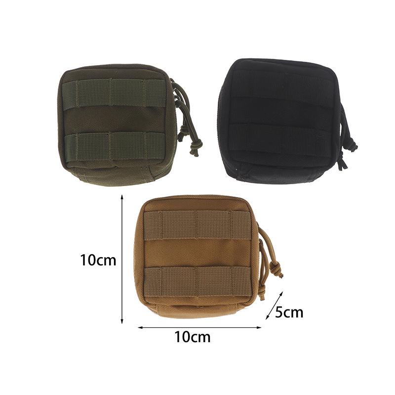 Маленькая тактическая подсумка Микро утилитарная Molle-совместимая сумка Съемный прозрачный карман для ID Мини-нож Компас Фонарик Сумка для хранения карт Пояс