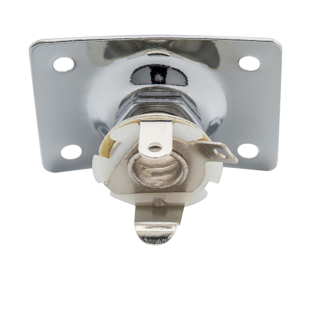 Musiclily Guitar Jack Plate Chrome Rectangular