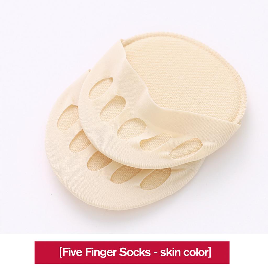 Носки с пятью пальцами, женские носки, летние носки с тонким носком, подошвы, носки-лодочки, хлопковые носки с губчатой ​​подкладкой, невидимые носки