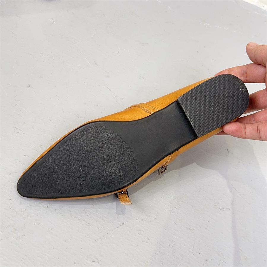 Johnature Туфли на плоской подошве из натуральной кожи с острым носком в стиле ретро, универсальные, из мягкой коровьей кожи, женские