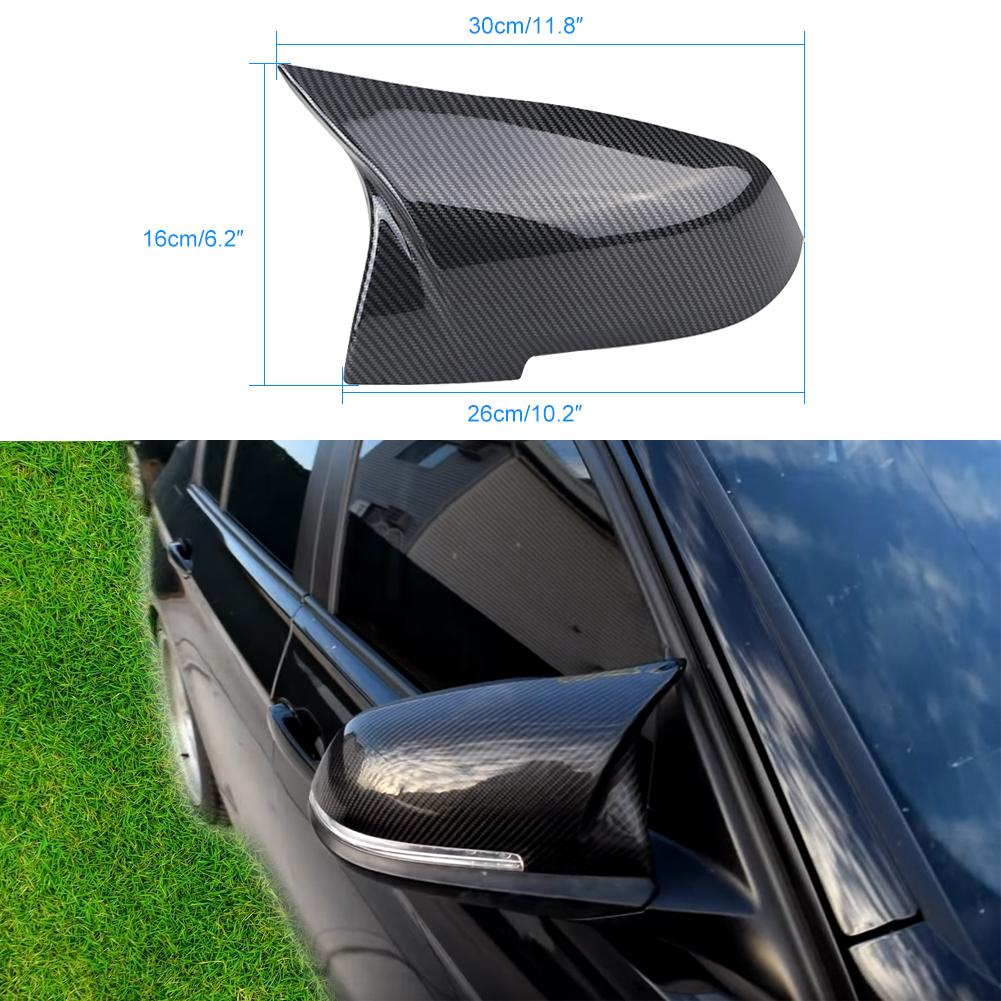 2 шт. крышка зеркала заднего вида, черная крышка из углеродного волокна для BMW серии 1 2 3 4 XM 220i 328i 420i F20 F21 F22 F23 F30 F32 F33 F36