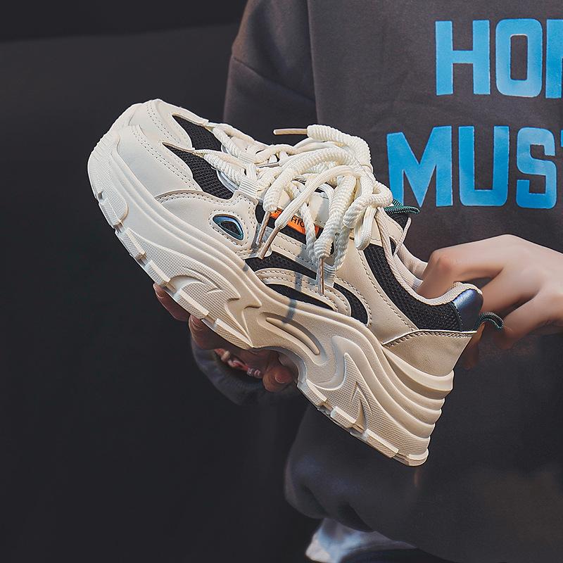 New Dad Shoes Women's Spring Student Sports Running Shoes Casual Platform Height Increasing