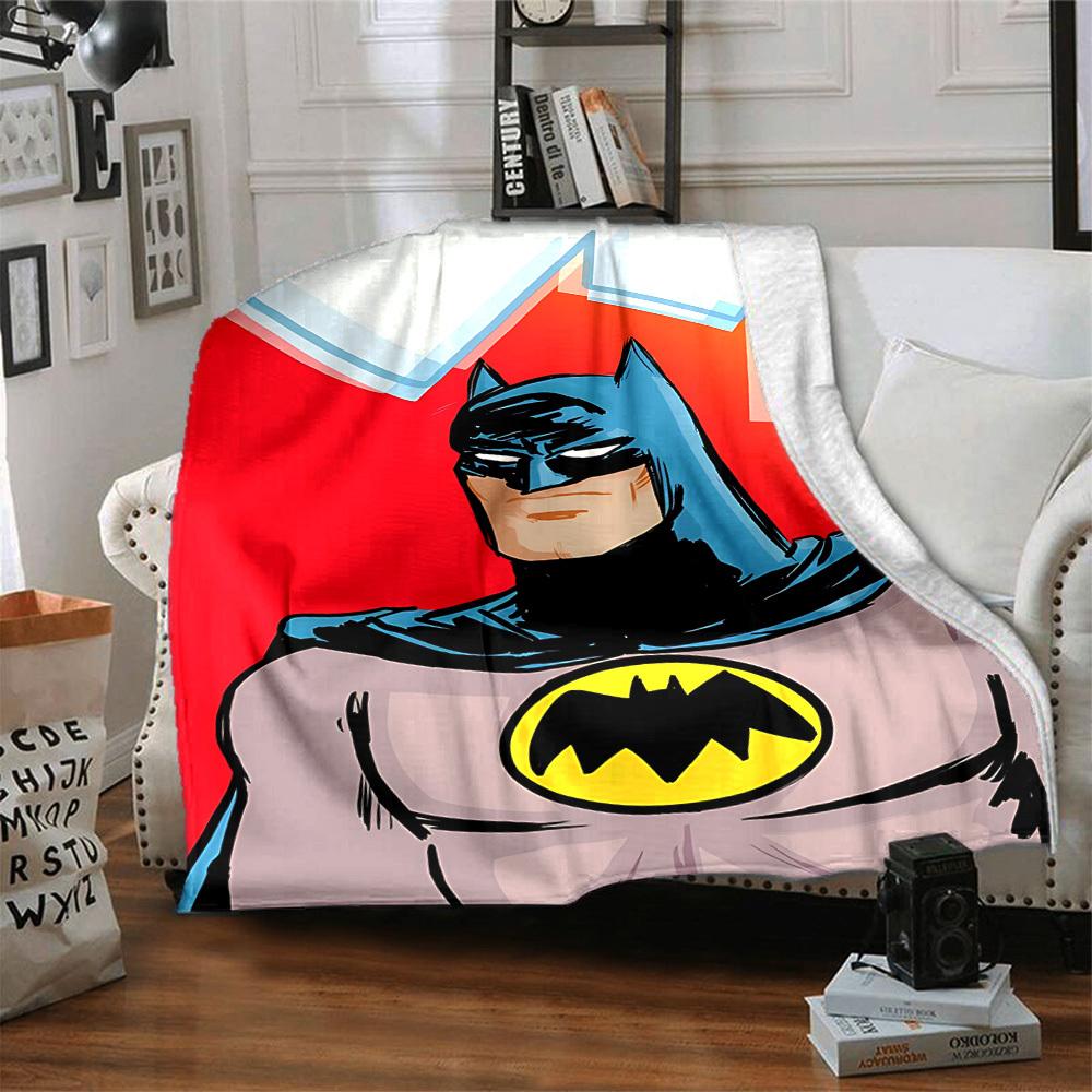 1pc batman, superhero Blanket Lightweight Flannel Throw For Sofa, Bed, Travel, Livingroom, Office, Couch, Chair, And Bed