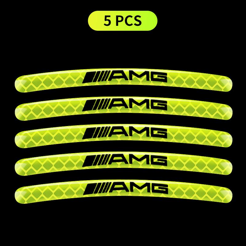 Светоотражающая наклейка на ступицу колеса автомобиля Светоотражающие полосы на обод шины Для Mercedes-Benz AMG C500 C200 C300 A B C E GLA CLA GLK GL ML GLE W204 W205 W203 W211