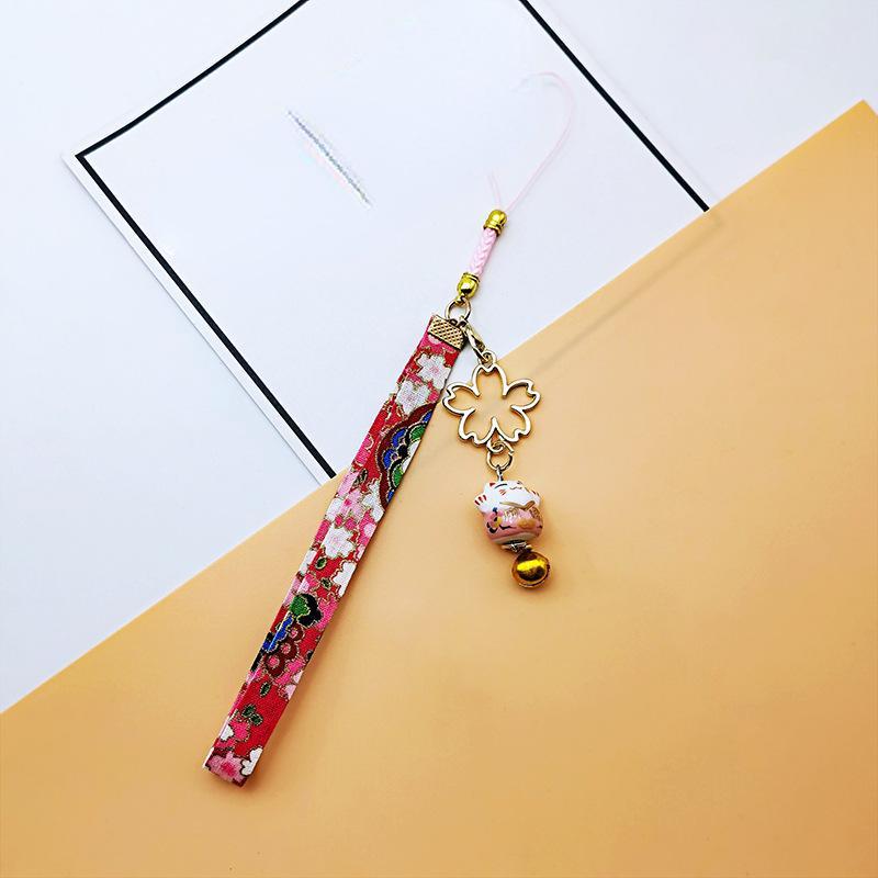 Kawaii ремни для мобильного телефона, очаровательный брелок Lucky Cat, ремешок для iPhone, короткий ремешок для мобильного телефона, веревочные ремешки, милый мобильный кулон