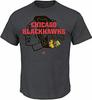 Мужская футболка Chicago Blackhawks с коротким рукавом, угольного цвета, с принтом броска с запястья