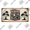 Putuo Decor Beach Retro Tin Sign Licenses Plate Plaque Metal Vintage Poster for Pub Bar Surf Club Man Cave Wall Art Decoration