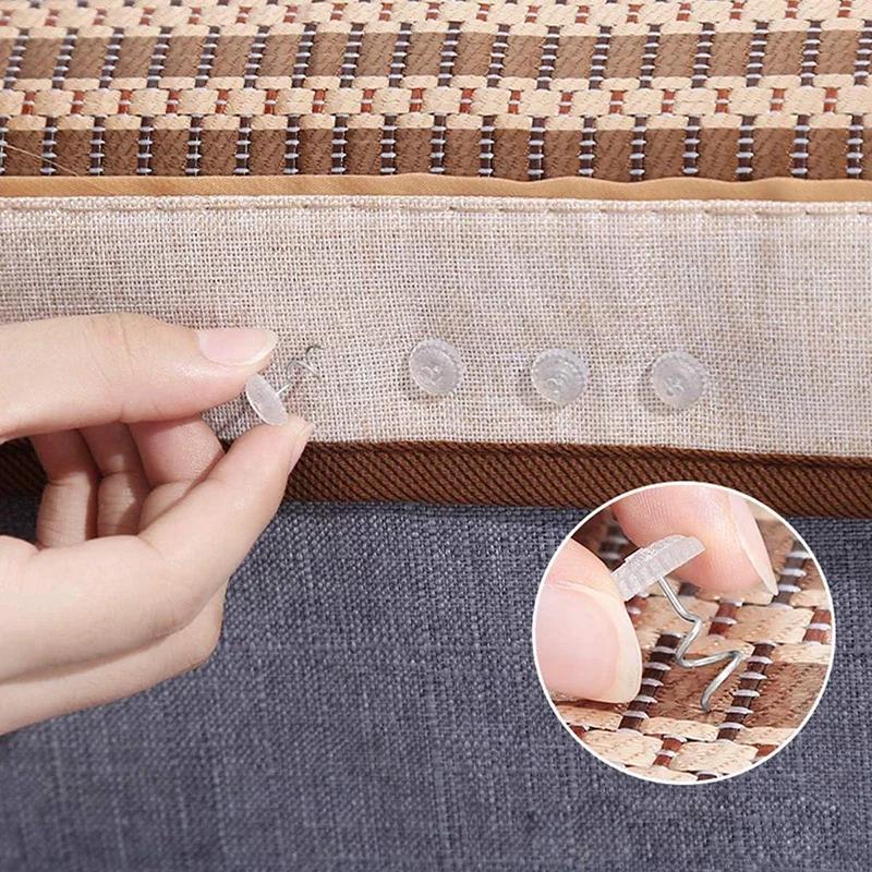 30/50Pcs Twist Pins Upholstery Clear Heads Slip Cover Fasteners Headliner Pins for Sofa Car Van Home Furniture Hold Bed Skirt