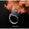 Подлинное серебро S990Персонализированное кольцо с драконом, тайское серебряное мужское и женское ретро-мода Открытое кольцо-властелин, ювелирный подарок