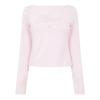 Hugo Womens/Ladies Rhinestone Logo Long-Sleeved T-Shirt