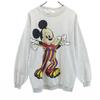 OLD 90s Disney Mickey Mouse Long Sleeve Sweat Trainer M Light Gray Disney Men's Used